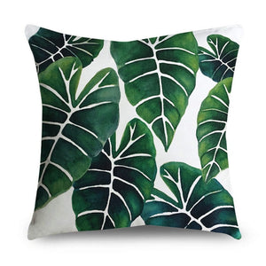 Tropical Leaves Cushion Cover