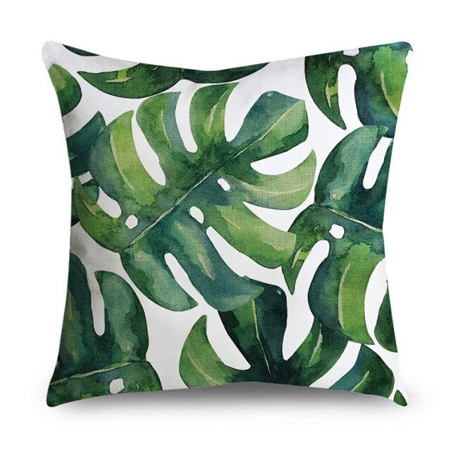Tropical Leaves Cushion Cover