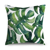 Tropical Leaves Cushion Cover