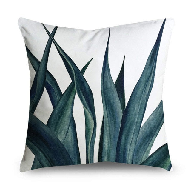 Tropical Leaves Cushion Cover