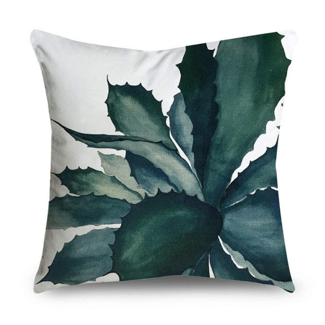Tropical Leaves Cushion Cover