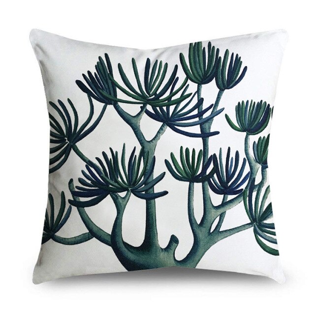 Tropical Leaves Cushion Cover