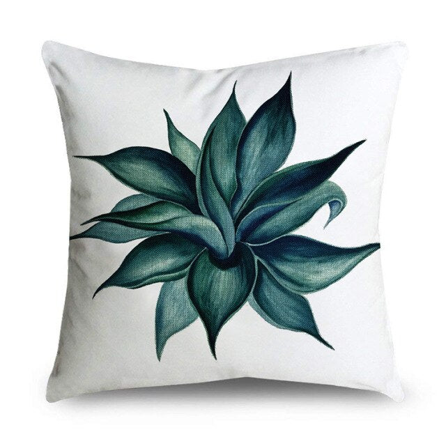 Tropical Leaves Cushion Cover