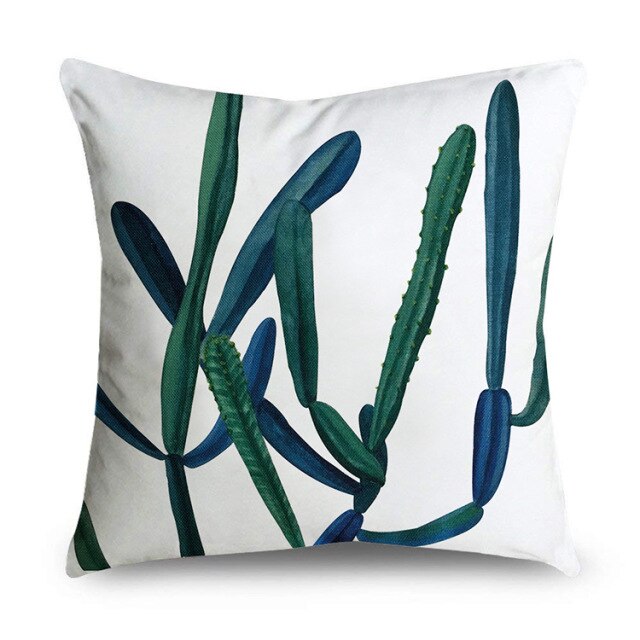 Tropical Leaves Cushion Cover