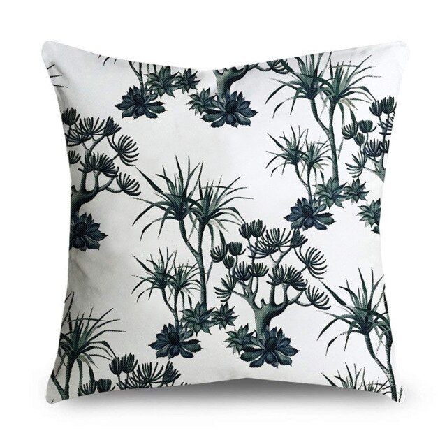 Tropical Leaves Cushion Cover
