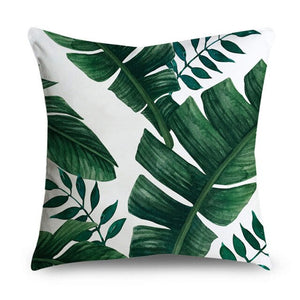 Tropical Leaves Cushion Cover