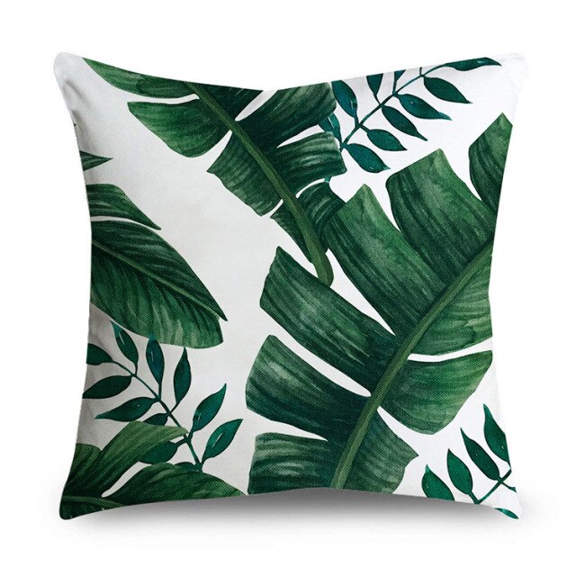 Tropical Leaves Cushion Cover