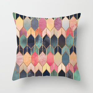 Colorful Geometric Pattern Pillowcase